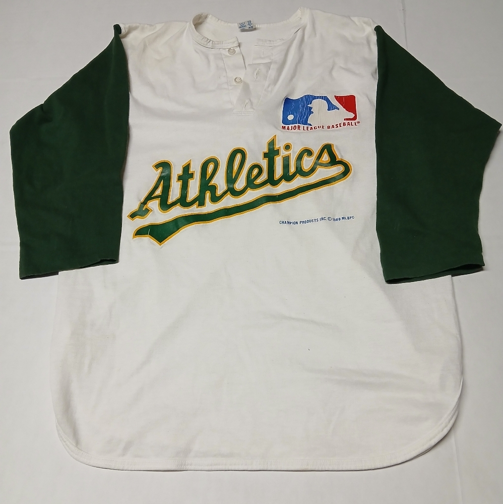 Oakland Athletics A's 1988 Raglan T-Shirt RARE Vintage Champion MLB Baseball 80s